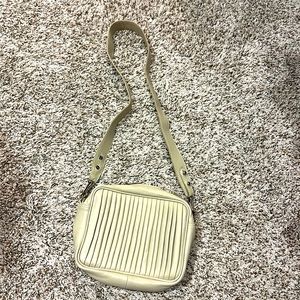 New Topshop Cream Leather Cross Body Bag